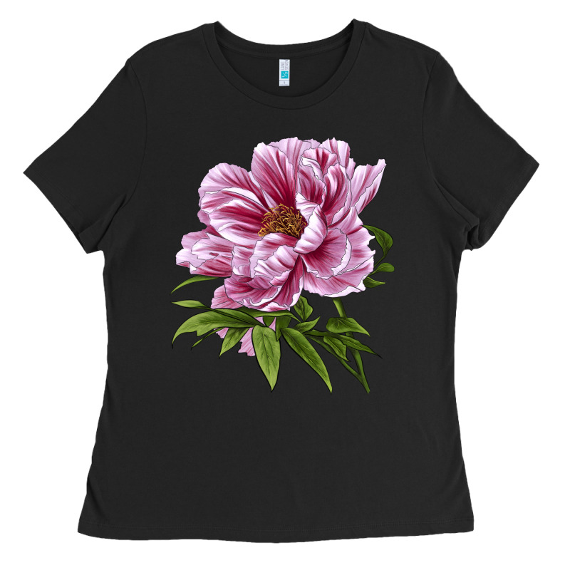 Peony Flower Illustrations Ladies Tee by LillyAllenDesigns | Teevron