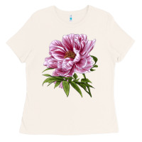 Bone Peony Flower Illustrations Ladies Tee - LillyAllenDesigns