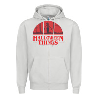 Dove Grey Halloween Things Strange Halloween Zipper Hoodie - lanVoArt