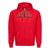Red Halloween Things Strange Halloween Zipper Hoodie - lanVoArt