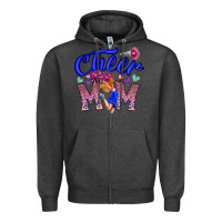 Charcoal Heather Cheer Mom Zipper Hoodie - CowhideDigitalArt