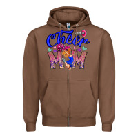 Chestnut Cheer Mom Zipper Hoodie - CowhideDigitalArt