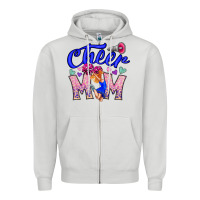 Dove Grey Cheer Mom Zipper Hoodie - CowhideDigitalArt