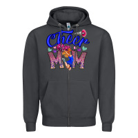 Smoke Cheer Mom Zipper Hoodie - CowhideDigitalArt
