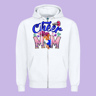 Cheer Mom Zipper Hoodie Designed By Cowhidedigitalart