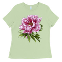 Matcha Peony Flower Illustrations Ladies Tee - LillyAllenDesigns