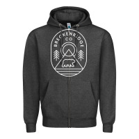 Charcoal Heather Breckenridge Colorado Bear Mountains Trees Hiking Zipper Hoodie - lanVoArt