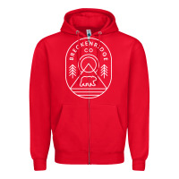 Red Breckenridge Colorado Bear Mountains Trees Hiking Zipper Hoodie - lanVoArt
