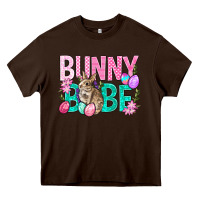 Chocolate Brown Bunny Babe Easter Heavy Core Tee - BundleAndBundleShop
