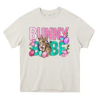 Cream Bunny Babe Easter Heavy Core Tee - BundleAndBundleShop