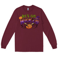 Burgundy lets get wicked Long Sleeve Tee - CowGirlArtShop