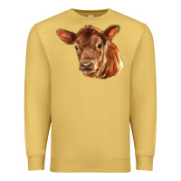Antique Gold red angus calf face Premium Sweatshirt - LillyAllenDesigns