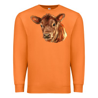 Carrot red angus calf face Premium Sweatshirt - LillyAllenDesigns