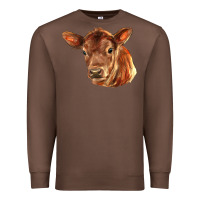 Chestnut red angus calf face Premium Sweatshirt - LillyAllenDesigns