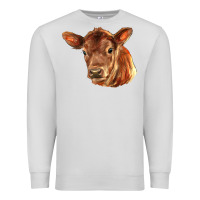 Dove Grey red angus calf face Premium Sweatshirt - LillyAllenDesigns