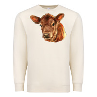 Sandshell red angus calf face Premium Sweatshirt - LillyAllenDesigns