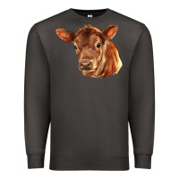 Smoke red angus calf face Premium Sweatshirt - LillyAllenDesigns