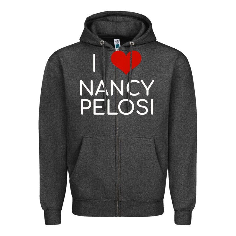 Limited Edition I Love Nancy Pelosi Heart Madam Speaker Democratic Pol Zipper Hoodie by lanVoArt | Teevron