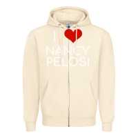 Sandshell Limited Edition I Love Nancy Pelosi Heart Madam Speaker Democratic Pol Zipper Hoodie - lanVoArt