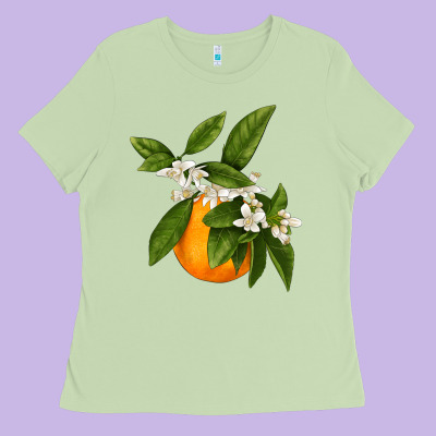 Tangerine Ladies Tee Designed By Lillyallendesigns