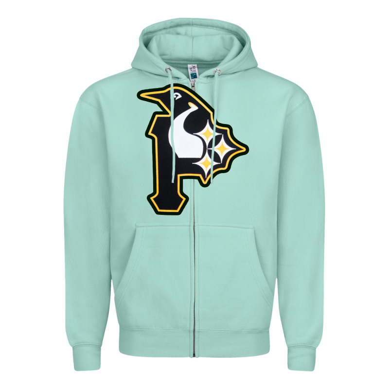 Pittsburgh Combined Sports Shirt And Sticker Zipper Hoodie by lanVoArt | Teevron