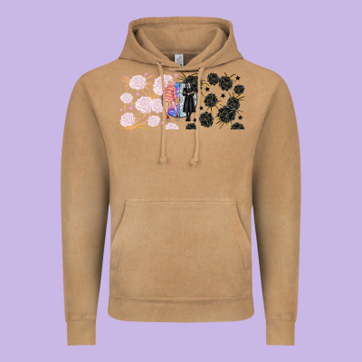 Gothic Girl And Colorful Girl Best Friends With Vintage Hoodie Designed By Tumblerdesignbyshophia