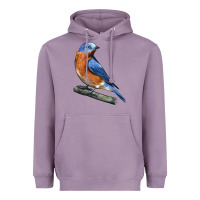Lavender Eastern Bluebird Heavyweight Hoodie - LillyAllenDesigns