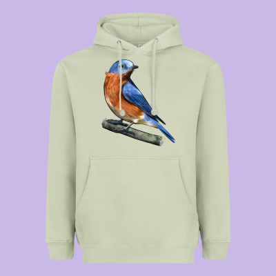 Eastern Bluebird Heavyweight Hoodie Designed By Lillyallendesigns