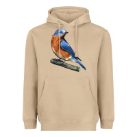 Mushroom Eastern Bluebird Heavyweight Hoodie - LillyAllenDesigns