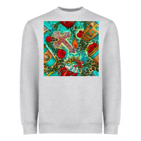 Heather Grey faith coffee cup and cross with leopard and roses seamless pattern bbs Heavyweight Sweatshirt - BundleAndBundleShop