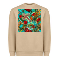 Mushroom faith coffee cup and cross with leopard and roses seamless pattern bbs Heavyweight Sweatshirt - BundleAndBundleShop