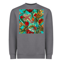 Storm faith coffee cup and cross with leopard and roses seamless pattern bbs Heavyweight Sweatshirt - BundleAndBundleShop