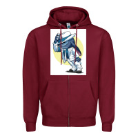 Burgundy michael jackson 5 Zipper Hoodie - lanVoArt