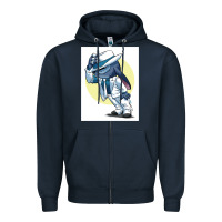 Navy michael jackson 5 Zipper Hoodie - lanVoArt