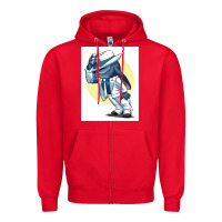 Red michael jackson 5 Zipper Hoodie - lanVoArt