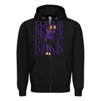 Black Justin Jefferson -Griddy Gang Zipper Hoodie - lanVoArt