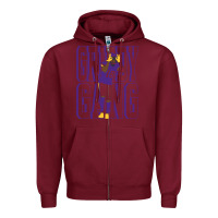 Burgundy Justin Jefferson -Griddy Gang Zipper Hoodie - lanVoArt