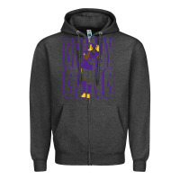 Charcoal Heather Justin Jefferson -Griddy Gang Zipper Hoodie - lanVoArt