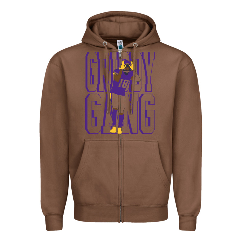 Justin Jefferson -griddy Gang Zipper Hoodie by lanVoArt | Teevron
