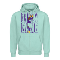 Seafoam Justin Jefferson -Griddy Gang Zipper Hoodie - lanVoArt