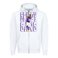 White Justin Jefferson -Griddy Gang Zipper Hoodie - lanVoArt