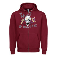 Burgundy the mind electric Zipper Hoodie - lanVoArt