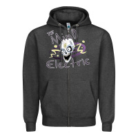 Charcoal Heather the mind electric Zipper Hoodie - lanVoArt