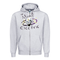 Heather Grey the mind electric Zipper Hoodie - lanVoArt