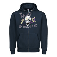 Navy the mind electric Zipper Hoodie - lanVoArt