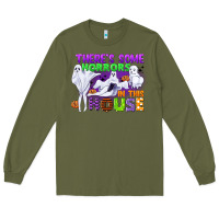Army Green there is some horrors in this house Long Sleeve Tee - CowGirlArtShop