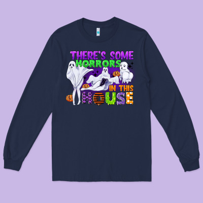 There Is Some Horrors In This House Long Sleeve Tee Designed By Cowgirlartshop