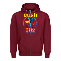 Burgundy rush blue starman 2112  40th anniversary Zipper Hoodie - lanVoArt