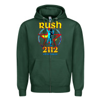 Sports Green rush blue starman 2112  40th anniversary Zipper Hoodie - lanVoArt