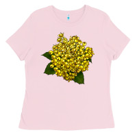 Bubblegum Pink Oregon Grape Flower Illustrations Ladies Tee - LillyAllenDesigns